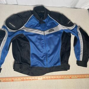 Tourmaster Motorcycle Armor Jacket Intake Series 2 Blue Black Men's Size XL 46